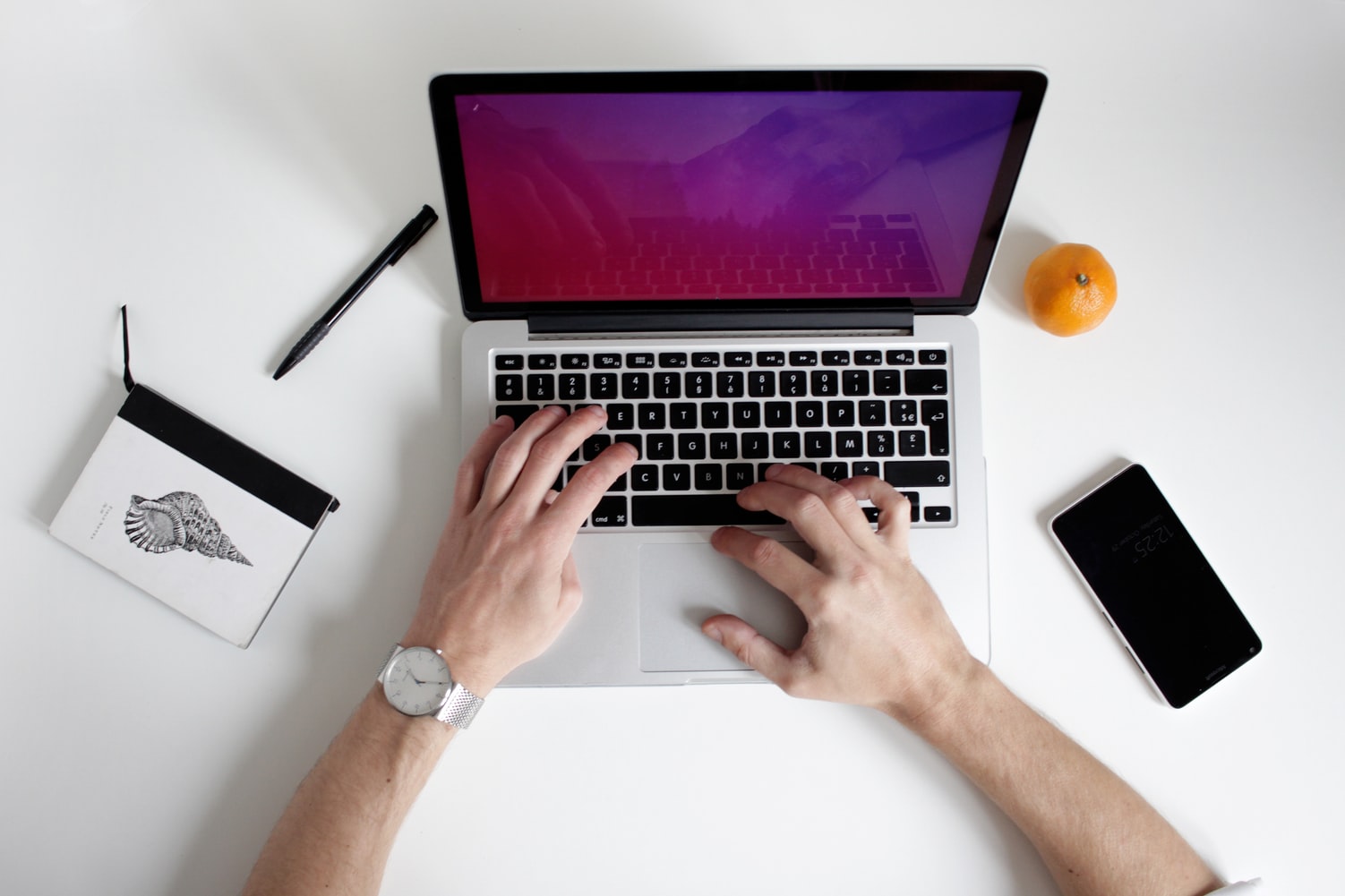 Website development on a laptop